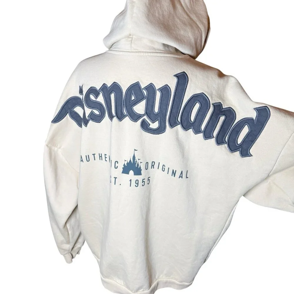 Disney Parks  DISNEYLAND Logo Zip Hoodie Beige Adult Size XL - Picture 3 of 7